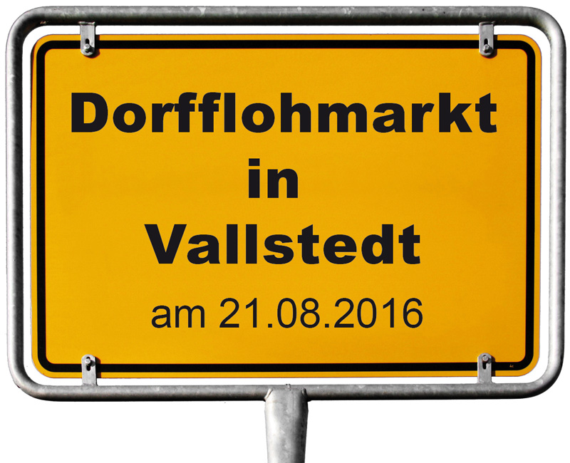 Dorfflohmarkt in Vallstedt am 21.8.2016